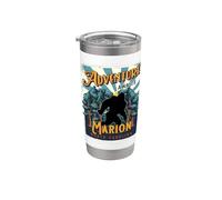 Marion North Carolina Sasquatch Bigfoot - Recuerdo de pie grande Vaso térmico de acero inoxidable de doble pared