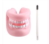 Marioneta de boca con lengua y dientes, marioneta de mano, modelo de boca dental con cepillo de dientes para niño y niña, herramienta educativa