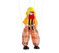 Marioneta de Cuerda de Madera de 9, 45 Pulgadas con extremidades móviles para Juegos imaginativos y Teatro de Marionetas, Amarillo
