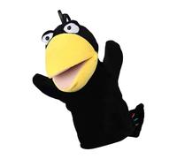 Marioneta de cuervo de peluche - Marioneta de mano suave de 25 cm para, juego de rol y narración para fiesta de halloween | Juguete educativo de peluche duradero para escuelas, actividades en dom