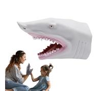 Marioneta de dinosaurio, Títere de tiburón | Marionetas de mano con tiburón | cocodrilo de dibujos animados,Juguetes de baño de playa para piscina, juguete con forma de animal suave para raga