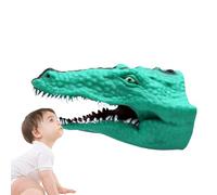 Marioneta de dinosaurio, títere de tiburón,Marionetas de mano de tiburón de cocodrilo de dibujos animados | Juguetes de baño de playa y piscina, juguete de mano de goma suave con figura de acción anim
