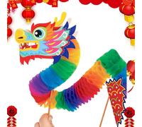 Marioneta de dragón de papel, dragón de papel creativo hecho a mano para Año Nuevo | Kit de marionetas de bricolaje para decoración de china