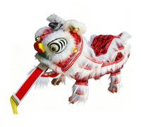 Marioneta de mano con cuerdas y varilla, figura asiática, portátil, manualidades para fiestas, niños, regalos de festivales de primavera, rosa y blanco