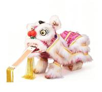 Marioneta de mano con cuerdas y varilla, figura asiática, portátil, manualidades para fiestas, niños, regalos de festivales de primavera, rosa y blanco
