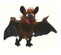 Marioneta de Mano de peluche Gaston el Murciélago marrón de Negro, wingspan 60 cm , color/modelo surtido