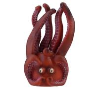 Marioneta de Mano de Pulpo Café en PVC, Figura Realista | 1 Pieza, Boca Abierta o Cerrada, Juego de Rol y Trabajo, Estilo Creativo para Manos
