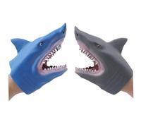 Marioneta de Mano de tiburón, Paquete de 2 Marionetas de tiburón realistas de Goma Suave para niños, Juegos de rol, Juguetes interactivos de Marionetas de Mano de Animales para Contar Historias y DIV