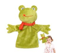 Marioneta de peluche, marionetas de mano - Marionetas para niños rana - Marioneta de mano para niños, peluche rana mono animal para representaciones teatrales, regalos de cumpleaños, cestas