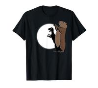 Marioneta de sombra de dinosaurio de la marmota divertido día de la marmota Camiseta