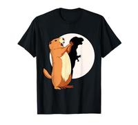 Marioneta Divertida de Dinosaurio de Sombra de marmota Feliz día de la marmota Camiseta
