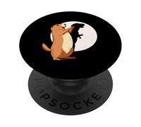 Marioneta Divertida de Dinosaurio de Sombra de marmota Feliz día de la marmota PopSockets PopGrip Adhesivo