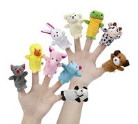 Marionetas de Dedo Animales Muñecos para Niños Bebe 10pcs, Suave Cartoon Animal Hand Toys Story Time Props, Regalo para Infantes Fiesta Cumpleaños Bautizo Fiesta