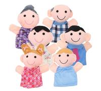 Marionetas De Dedo De Felpa - 6 Piezas De Marionetas De Mano Familiares De Dibujos Animados | Accesorios De Teatro Interactivos Para Juegos De Rol | Juguetes Para Narrar Cuentos De Tela Suave Para Niñ