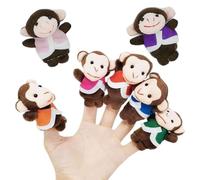 Marionetas de dedo de mono: juguetes educativos para animales, juego de marionetas interactivas | Juguetes de peluche para niños, narración de cuentos, tiempo de juego, juegos de aprendizaje, diversió