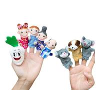 Marionetas de Dedo para Niños Pequeños,8 Piezas Títeres Educativos Granja para Ayuda al Aprendizaje Tiempo de Cuento | Juguetes Sensoriales Lectura Tiempo de Cuento Materno para Viaje y