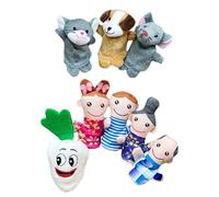 Marionetas de dedos para - 8 piezas de títeres educativos granja para ayuda al aprendizaje Tiempo de cuento - Juguetes Sensoriales Lectura Tiempo de cuento infantil para viajar y