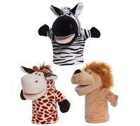 Marionetas de Mano de Animales, 3 Piezas de 9, 84 Pulgadas, Marionetas de Felpa Suave para niños, Teatro de de Boca Abierta en Movimiento para Contar Cuentos, enseñanza, Preescolar, Juegos