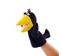 Marionetas de Mano de Cuervos, 25 cm, Peluches de Cuervos para niños, Marionetas de Mano de Animales, marioneta de rol para niños, Juegos de simulación imaginativos y narración de Cuentos