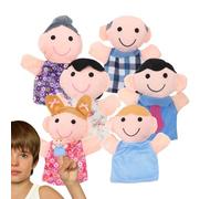 Marionetas De Mano | Juego De 6 Marionetas De Mano De Animales De Granja De Peluche | Calcetín De Miembros De La Familia De Dibujos Animados | Accesorios De Teatro Y Juguetes De Juego De Roles Para Co