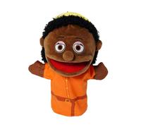 Marionetas De Mano Rellenas - Marionetas De Mano De Animales, Marionetas De Narración De Cuentos, Marionetas De Mano Familiares, Muñeco Familiar De Peluche Masculino Negro De Dibujos Animados