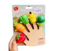 Marionetas de mano suaves de animales paquete de 5 juguetes de juego de rol para niños juguetes seguros PVC juego creativo de narración de historias marionetas de dedo interactivas para niños