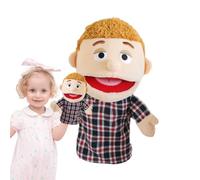 Marionetas de peluche para niños - Muñeca con guantes de tela suave de la abuela, Juguete interactivo para la mamá de la familia, Marioneta para papá que cuenta historias, Figura de la hermana