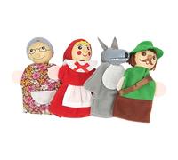 Marionetas Familiares con los Dedos - Juego de 4 Juguetes de Peluche, Lindos Personajes Animales, Mini Figuras para Contar Historias, Herramienta de Aprendizaje para Juegos de ficción | Ed