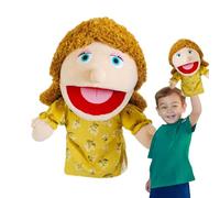 Marionetas para contar cuentos para niños - Marioneta suave de abuela | Juego de simulación familiar | Desarrollo educativo de habilidades de rol creativo en preescolar: módulo de historia familiar im