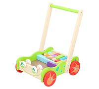 Marionette Wooden Toys Andador con bloques de madera, 23 piezas.