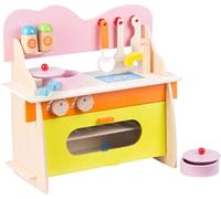 Marionette Wooden Toys Cocina para Niños de Madera - Cocina de Juguetes con Accesorios - 10 Piezas