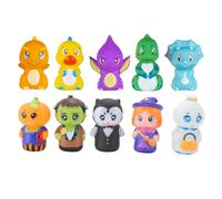 Marionnettes Doigts Animaux - 5 Pièces Jouets Interactifs, Marionnettes Personnages Colorés, Design Dessins Animés | Ensemble Halloween, Spectacle, Apprentissage Ludique, Cadeau