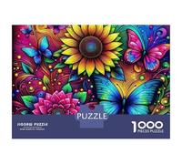 Mariposa 1000 Piezas Juegos Educativos Desafío Alta Dificultad Creatividad & Entrega de Regalo Bonito Rompecabezas Decoración de Hogar para Mujeres Hombres Regalos 70x50cm/1000piezas
