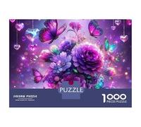 Mariposa 1000 Piezas Juegos Educativos Divertidos Desafíos Relajación Bonito Rompecabezas Decoración Regalo para Mujeres Hombres 70x50cm/1000piezas