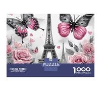 Mariposa 1000 Piezas Juegos Educativos Divertidos Desafíos Relajación Rompecabezas para Adultos Niños Familia Decoración Regalo para Mujeres Hombres 70x50cm/1000piezas