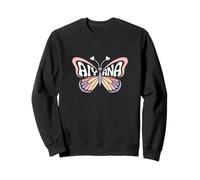 Mariposa Aiyana - Arte de Palabras con Nombre Personalizado Sudadera