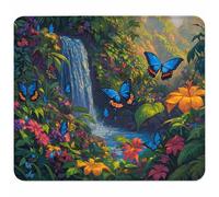 Mariposa Alfombrilla Ratón Pequeño 220x180x3mm, Alfombrilla Escritorio con Bordes Cosidos, Gaming Mouse Pad Puede Mejorar la Velocidad y la Precisión, Mousepad para Accesorios Gaming, Flor K-1222