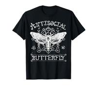 Mariposa antisocial divertida, polilla introvertida de la cabeza de la muerte Camiseta
