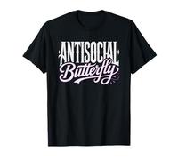 Mariposa Antisocial Vintage Retro Sunset Stripes Warm 70s Camiseta