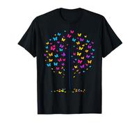 Mariposa Árbol Colorido Naturaleza Monarca Mari Camiseta