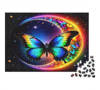 Mariposa Arco Iris Luna Puzzle Mil Piezas para Toda La Familia Reto Mental Piezas Precisas Hecho En Europa Actividad Indoor Reciclable 52x38cm/1000pcs