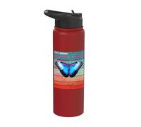 Mariposa Belleza e Insecto Frágil Amantes de las Mariposas Stainless Steel Insulated Water Bottle