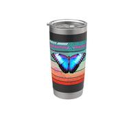 Mariposa Belleza e Insecto Frágil Amantes de las Mariposas Vaso térmico de acero inoxidable de doble pared