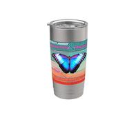 Mariposa Belleza e Insecto Frágil Amantes de las Mariposas Vaso térmico de acero inoxidable de doble pared