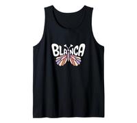 Mariposa Blanca - Arte de Palabras con Nombre Personalizado Camiseta sin Mangas