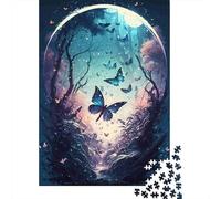 Mariposa Bosque sueño Set De 1000 Piezas Papel Reciclado Puzzle Familiar Aficionados A Los Fácil De Almacenar Actividad De Vinculación Familiar 38x26cm/1000pcs