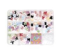 Mariposa Bowknot uñas encanto para uñas acrílicas diseños de uñas de resina piedras arbusto hermosas uñas suministros para mujeres niñas decoraciones de arte de uñas