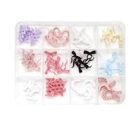 Mariposa Bowknot uñas encanto para uñas acrílicas diseños de uñas de resina piedras arbusto hermosas uñas suministros para mujeres niñas decoraciones de arte de uñas