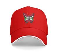 Mariposa Burundi Bandera De Burundi Hombre Mujer Trucker Cap Secado Rápido Gorras De Béisbol De ala Plana Clásico con Visiera Sombrero For Senderismo Running Verano