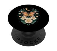Mariposa Celestial Arte Floral, Gótico Oscuro caprichoso PopSockets PopGrip Adhesivo